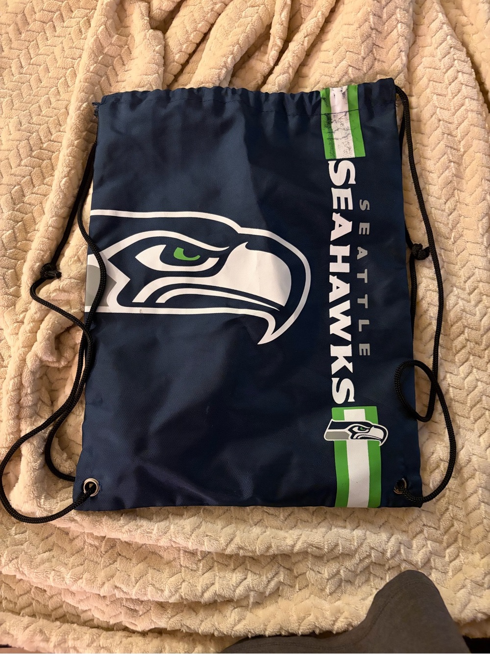 Seattle Seahawks Football Drawstring Bag Backpack Sling Gym Bag FOCO Brand
